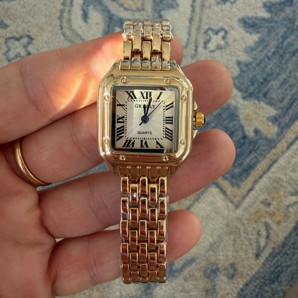 Anthropologie Accessories - Panthere Classic Rectangle Stainless Steel Watch